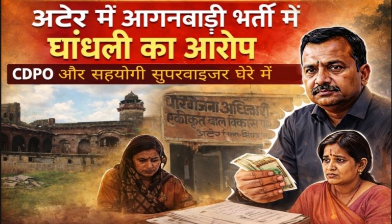 अटेर में आंगनवाड़ी भर्ती घोटाला ! CDPO गुप्ता घेरे में