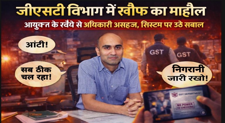 जीएसटी विभाग में खौफ का माहौल: आयुक्त के रवैये से अधिकारी असहज