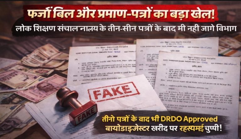 फर्जी बिल और प्रमाण-पत्रों का बड़ा खेल ! लोक शिक्षण संचालनालय के तीन-तीन पत्रों के बाद भी नहीं जागे विभाग