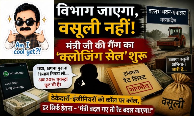विभाग जाएगा, वसूली नहीं ! ‘क्लोजिंग सेल’ मोड में मंत्री जी का तंत्र